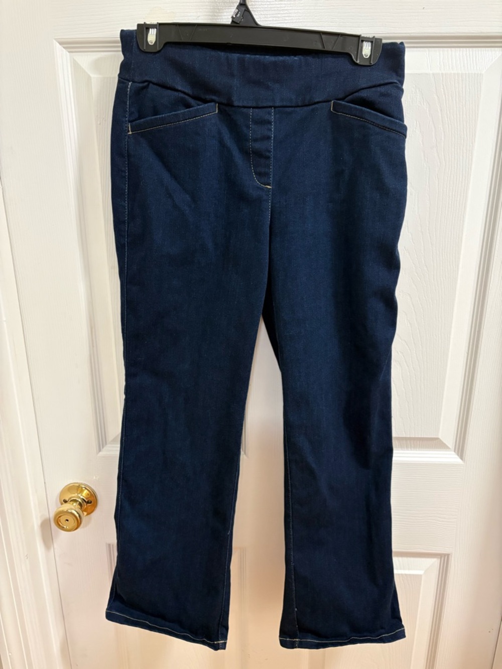 Spartina 449 dark wash jeggings like new, four pockets, straight legs - Picture 2 of 7
